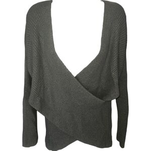 NWT Express Oversized Wrap Glitter Knit Long Sleeve Sweater
